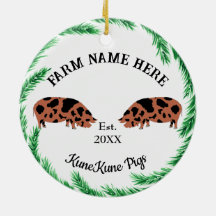 Personlig KuneKune Gris Farm Gräs Utandning