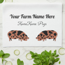 Personlig KuneKune Gris Kökshandduk
