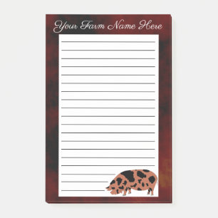 Personlig KuneKune Gris Post-it Block
