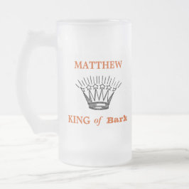 Personlig Kung av Bark Funny Frostat Ölglas