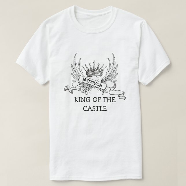 Personlig Kung av Castle Fars dag T Shirt (Design framsida)