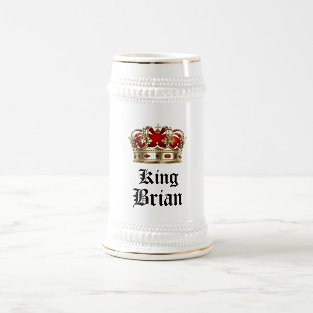 Personlig Kung Beer Stein Sejdel (Center)