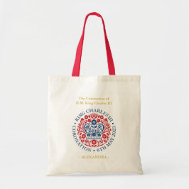 Personlig Kung Charles III Coronation Emblem Tygkasse