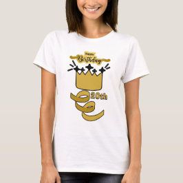 Personlig kungakrona design för 20-årsdag t shirt