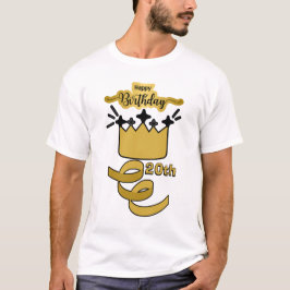 Personlig kungakrona för 20-årsdag t shirt