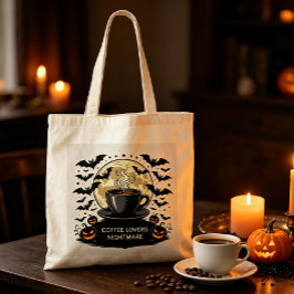 Personlig kuslig Halloween-kavalkad för kaffebögar Tygkasse