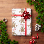 Personlig Kute Jul Gingertea Girl Presentpapper<br><div class="desc">En vacker gingerbrödflicka dekorerar det här presentfiguret. Anpassa den till valfri namn. En perfekt för att slå in dina flickor Julklapp. Designad av Blackberry Boulevard.</div>