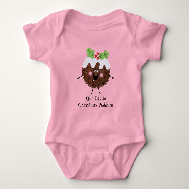 Personlig Kute Julpudding T Shirt (Framsida)