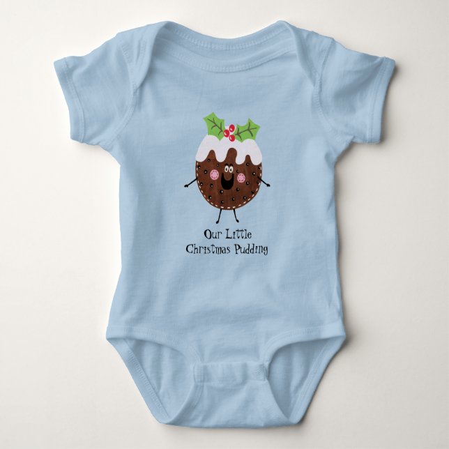 Personlig Kute Julpudding T Shirt (Framsida)