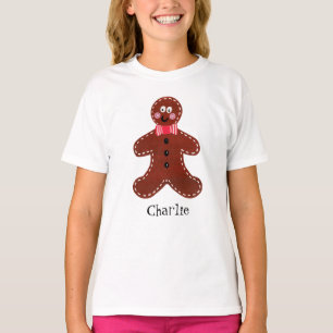 Personlig Kute-Pepparkaksgubben Jul T Shirt