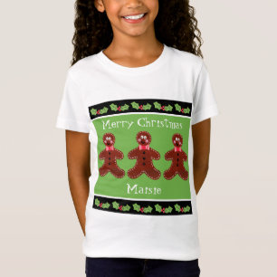 Personlig Kute-Pepparkaksgubben Jul T Shirt