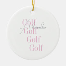 Personlig Kvinnors Golf Rosa Typografi