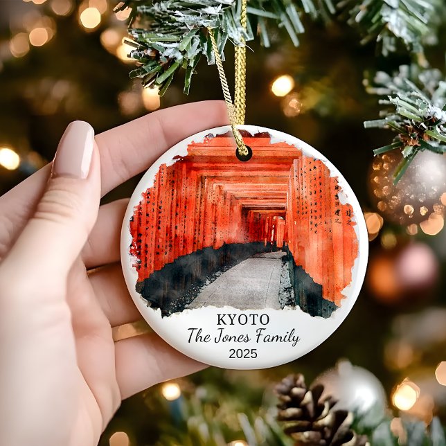 Personlig Kyoto Ornament, Japan Gift Julgransprydnad Keramik (Skapare uppladdad)