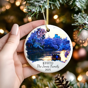 Personlig Kyoto Ornament, Japan Gift Julgransprydnad Keramik