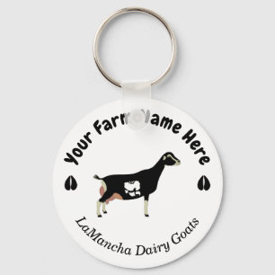 Personlig La Mancha Dairy Goat Nyckelring