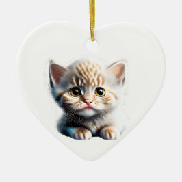 Personlig La Perm Kitten Julgransprydnad Keramik