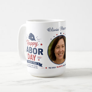 Personlig Labor Day-fotograf och namnmugg Kaffemugg