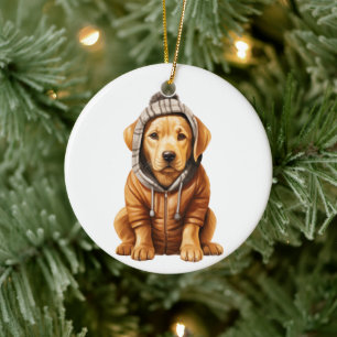Personlig Labour Retriever Hund Art Julgransprydnad Keramik