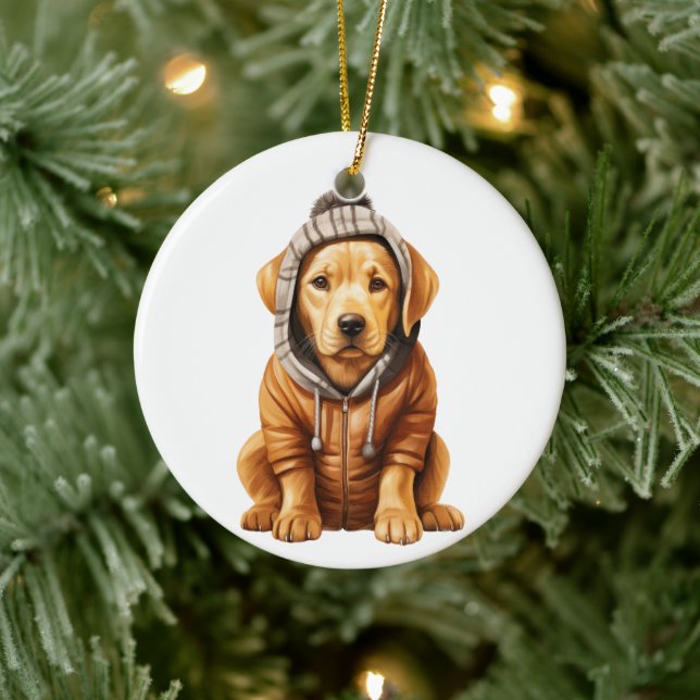 Personlig Labour Retriever Hund Art Julgransprydnad Keramik (Träd)