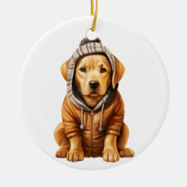 Personlig Labour Retriever Hund Art Julgransprydnad Keramik