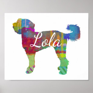 Personlig Labradoodle / Goldendoodle Art Print Poster