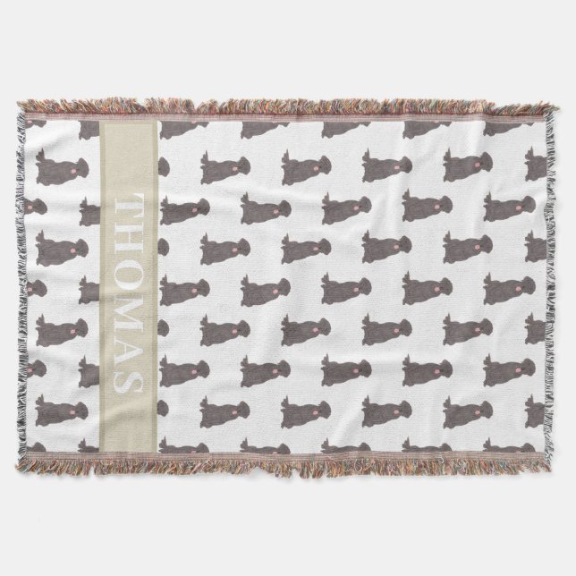 Personlig Labrador (Chokladbrun) Filt (Framsidan)