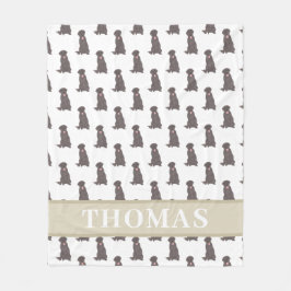 Personlig Labrador (Chokladbrun) Fleecefilt