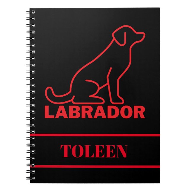 Personlig Labrador Hund Anteckningsbok (Framsidan)