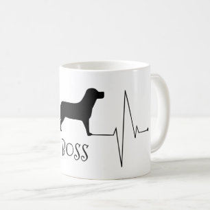 Personlig Labrador Kärlek Min Hund hjärtslag Kaffemugg