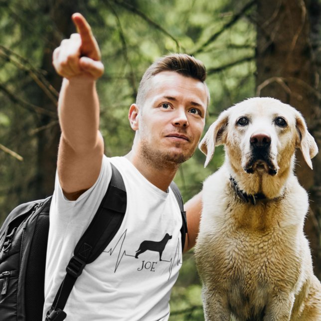 Personlig Labrador Kärlek Min Hund hjärtslag Tee Shirt (Skapare uppladdad)