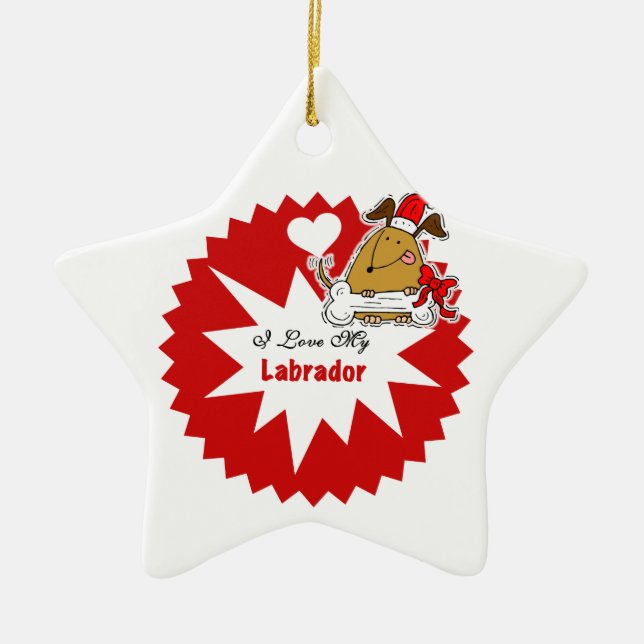 Personlig Labrador Keepsakes Ornament (Framsidan)
