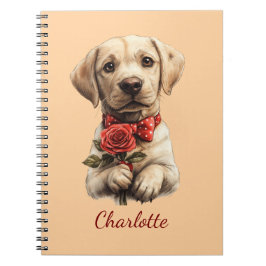 Personlig Labrador Retriever med anpassat namn Anteckningsbok