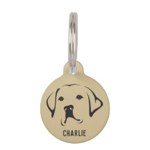Personlig Labrador Retriever Round Pet Tag