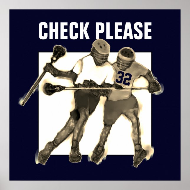 Personlig Lacrosse Decor Poster (Framsidan)