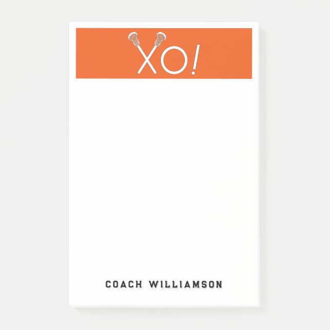 Personlig Lacrosse-gåvor Post-it Block (Framsida)