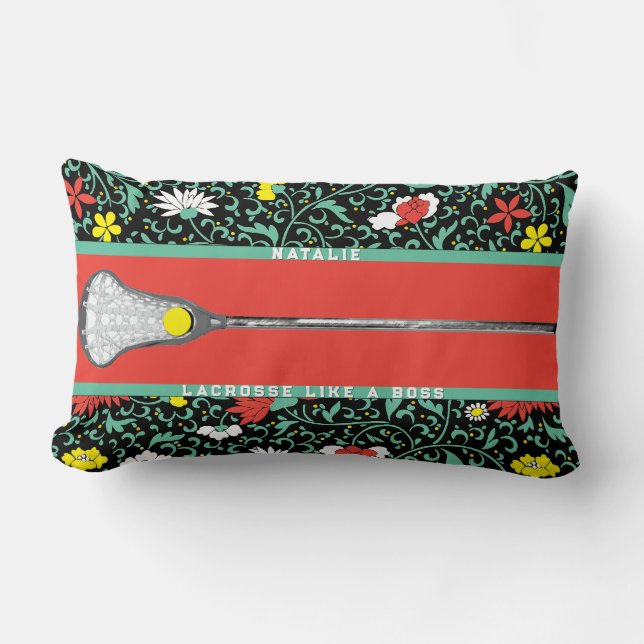 Personlig Lacrosse ger Lumbar Pillow Lumbarkudde (Framsida)