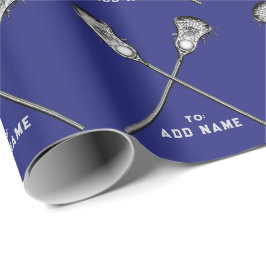Personlig Lacrosse Gift Presentpapper