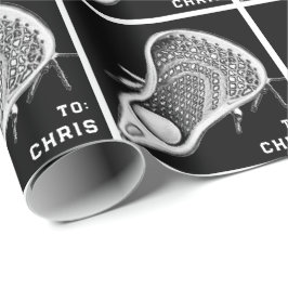 Personlig Lacrosse Gift Wrapping Papper Presentpapper