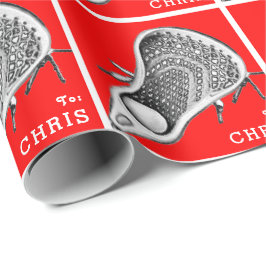 Personlig Lacrosse Gift Wrapping Papper Presentpapper