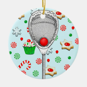 personlig lacrosse goalie-insamlingsbar julgransprydnad keramik