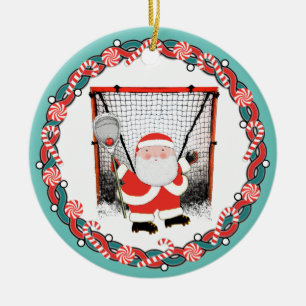 Personlig Lacrosse Goalie jul Gift Julgransprydnad Keramik