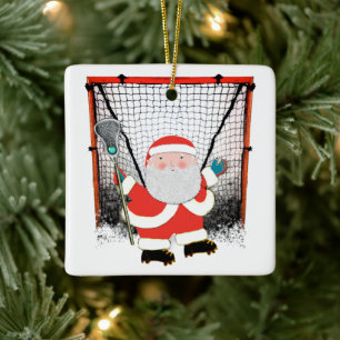 Personlig Lacrosse Julpresent Julgransprydnad Keramik