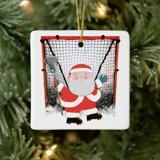 Personlig Lacrosse Julpresent Julgransprydnad Keramik (Träd)
