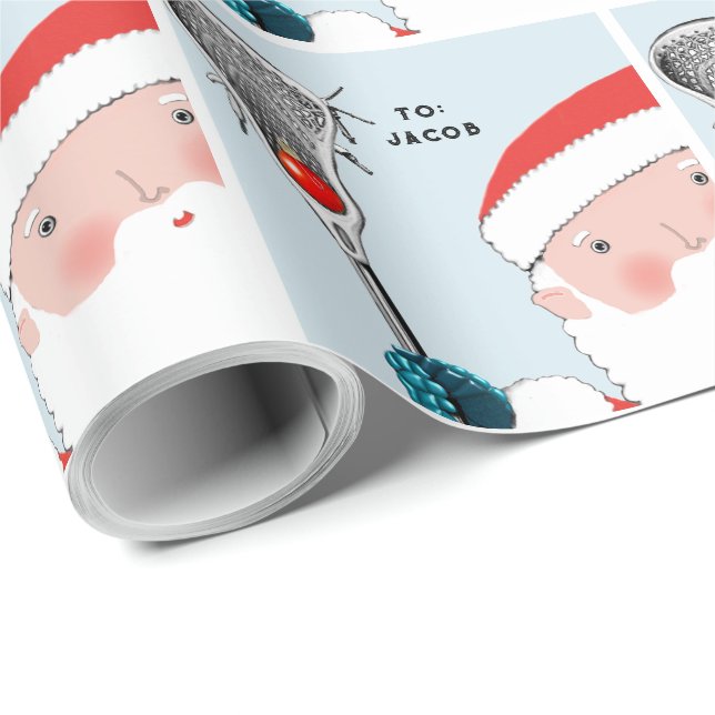 Personlig Lacrosse Julpresent Presentpapper (Rullad Hörn)