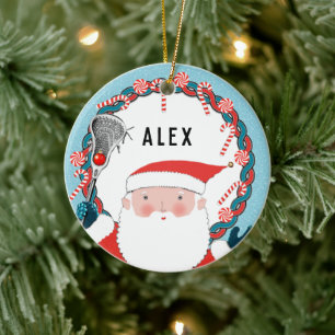 Personlig Lacrosse Keepsak Ceramic Ornament
