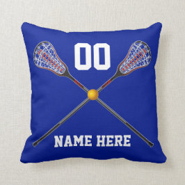 Personlig Lacrosse-kudde med din text och färger Kudde