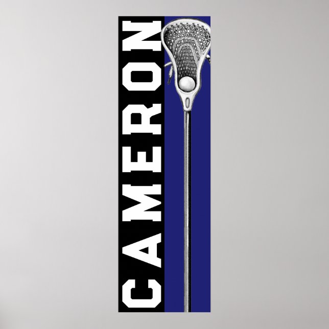 Personlig Lacrosse-lag Blå Poster (Framsidan)