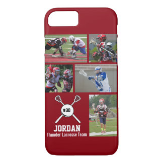 Personlig Lacrosse Photo Collage Namn Number