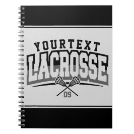 Personlig Lacrosse Player ADD NAMN Team Number Anteckningsbok