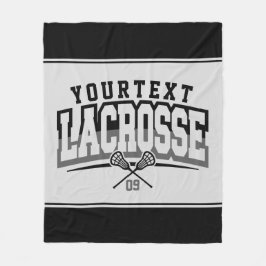 Personlig Lacrosse Player ADD NAMN Team Number Fleecefilt